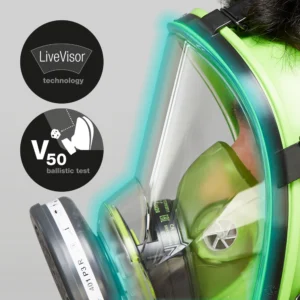 Krasbestendig vizier (Live Visor), optische klasse 1 (EN 166)