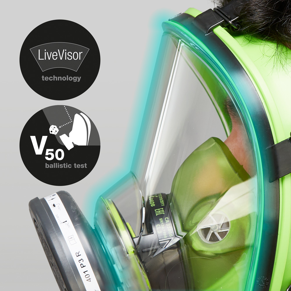 Visera resistente a los arañazos (Live Visor), clase óptica 1 (EN 166)